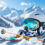 Ski Equipment on slope