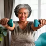 Woman weight lifting